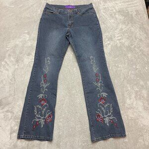 Vintage Jypsy Jeans Women's Embellished Leg Flare Jeans Size 11/12